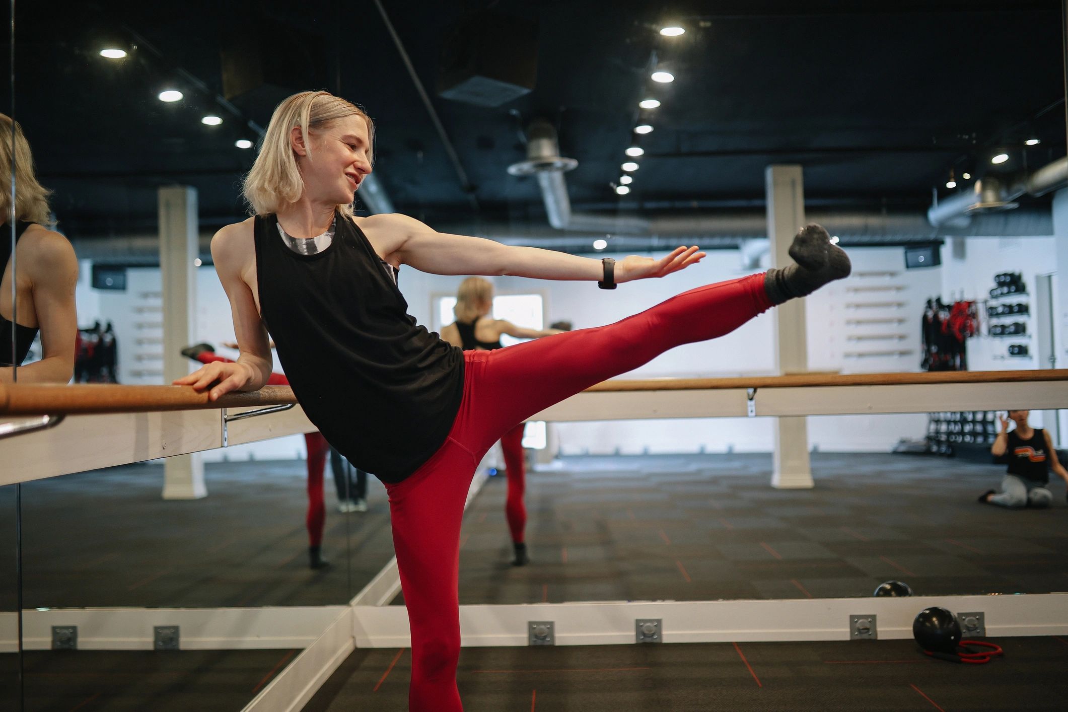 barre fitness instructor woman